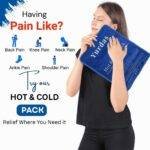 Yurdas Large Blue Gel Ice Pack 37x27cm – Reusable Hot & Cold Therapy for Pain Relief with Adjustable Strap - Image 2