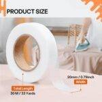 Yurdas Hemming Tape 20mm x 30m – Extra Strong Iron-On Hem Tape for Clothes, Curtains & Crafts | Fusible Sewing Tape for DIY Fabric Repairs, No Sew Bonding Web - Image 2