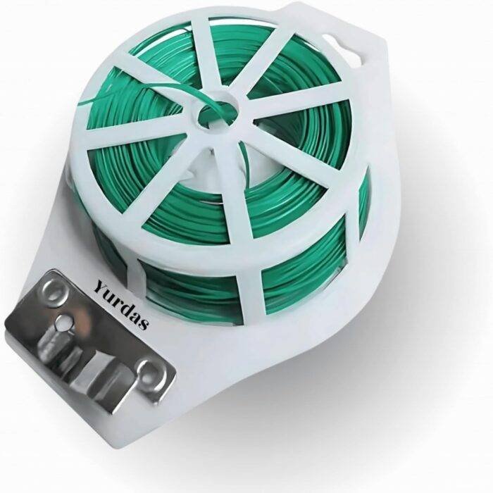 Yurdas 50m Twist Tie Garden Wire with Built-in Cutting Blade – Plant Ties for Climbing Plants, Garden Ties, Vines, Shrubs, Outdoor & Indoor Plant Support - Image 1
