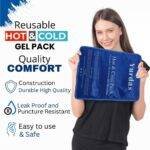 Yurdas Large Blue Gel Ice Pack 37x27cm – Reusable Hot & Cold Therapy for Pain Relief with Adjustable Strap - Image 3