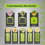Yurdas Vegetable Chopper and Slicer Set, 14-in-1 Mandoline Slicer with Collection Container & Multiple Blades for Kitchen - Image 3