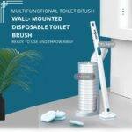 Yurdas Disposable Toilet Brush Set – 40 Cleaning Heads with Storage Stand, White - Image 5
