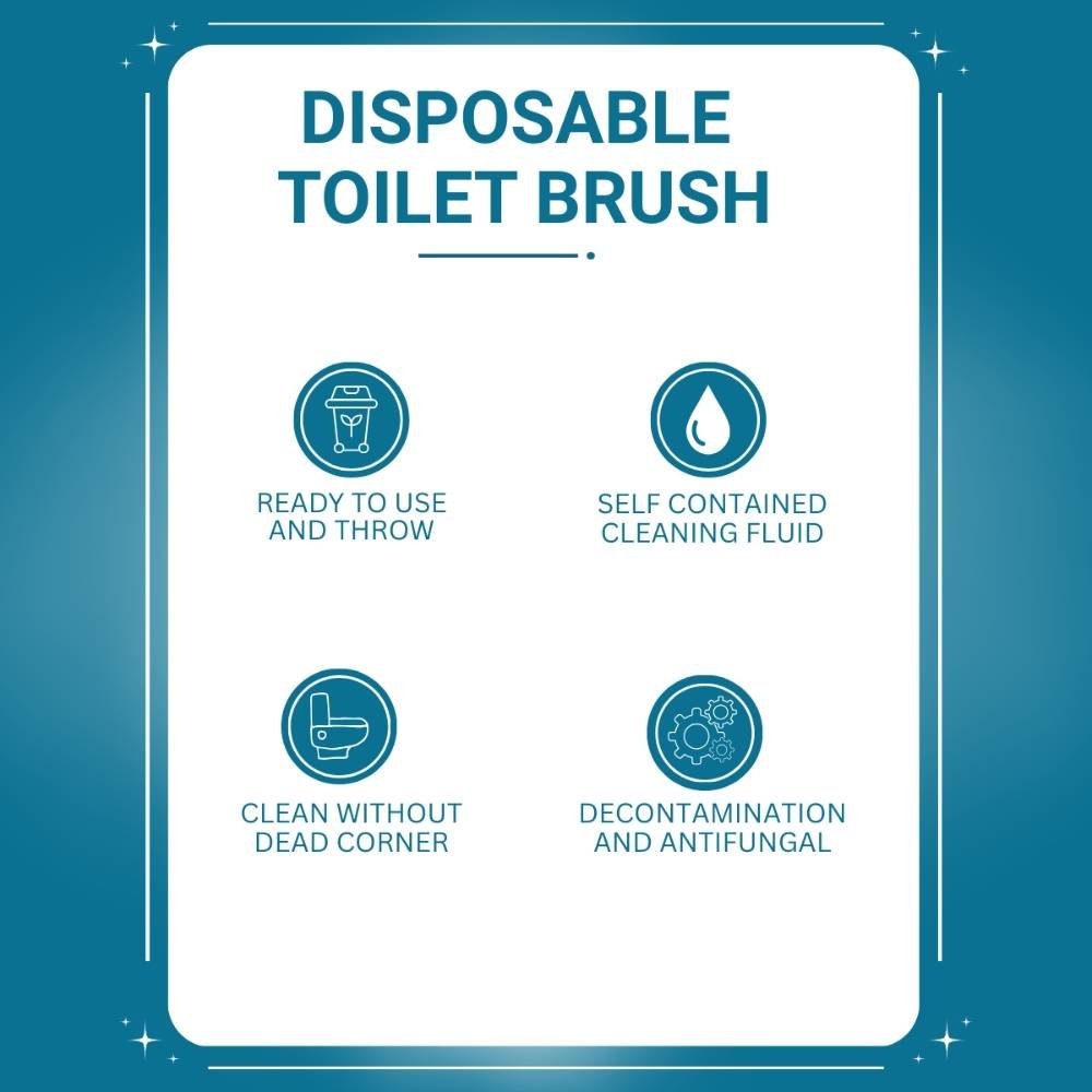 4 Yurdas Disposable Toilet Brush Set – 40 Cleaning Heads with Storage Stand, White - Image 7