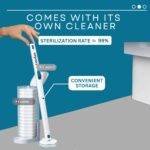 Yurdas Disposable Toilet Brush Set – 40 Cleaning Heads with Storage Stand, White - Image 2
