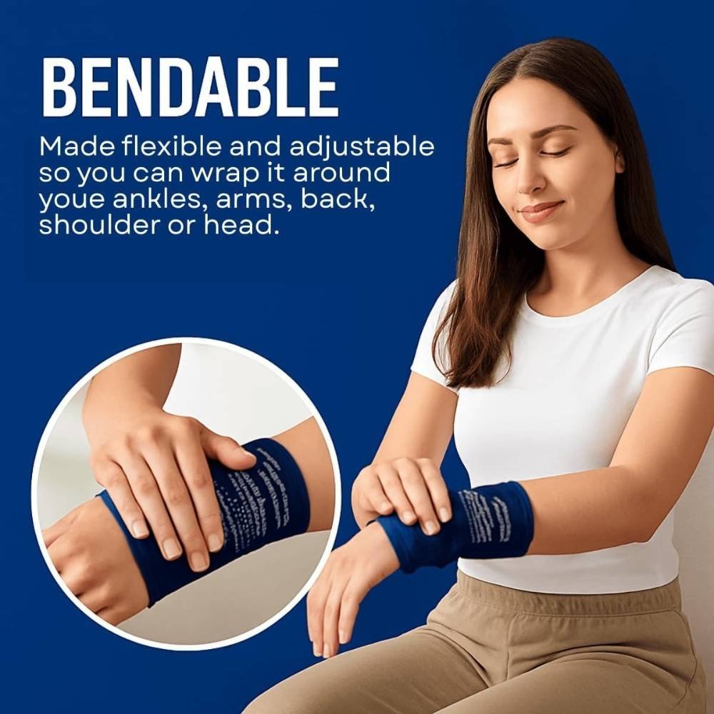 5 (4) Yurdas Large Blue Gel Ice Pack 37x27cm – Reusable Hot & Cold Therapy for Pain Relief with Adjustable Strap - Image 5