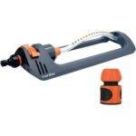 Yurdas Oscillating Lawn Sprinkler with Metal Filter - 304m² Rectangular Coverage, 8-17m Adjustable Range, 16 Nozzles for Even Irrigation, Garden Water Sprayer for Grass, Plants & Flowers