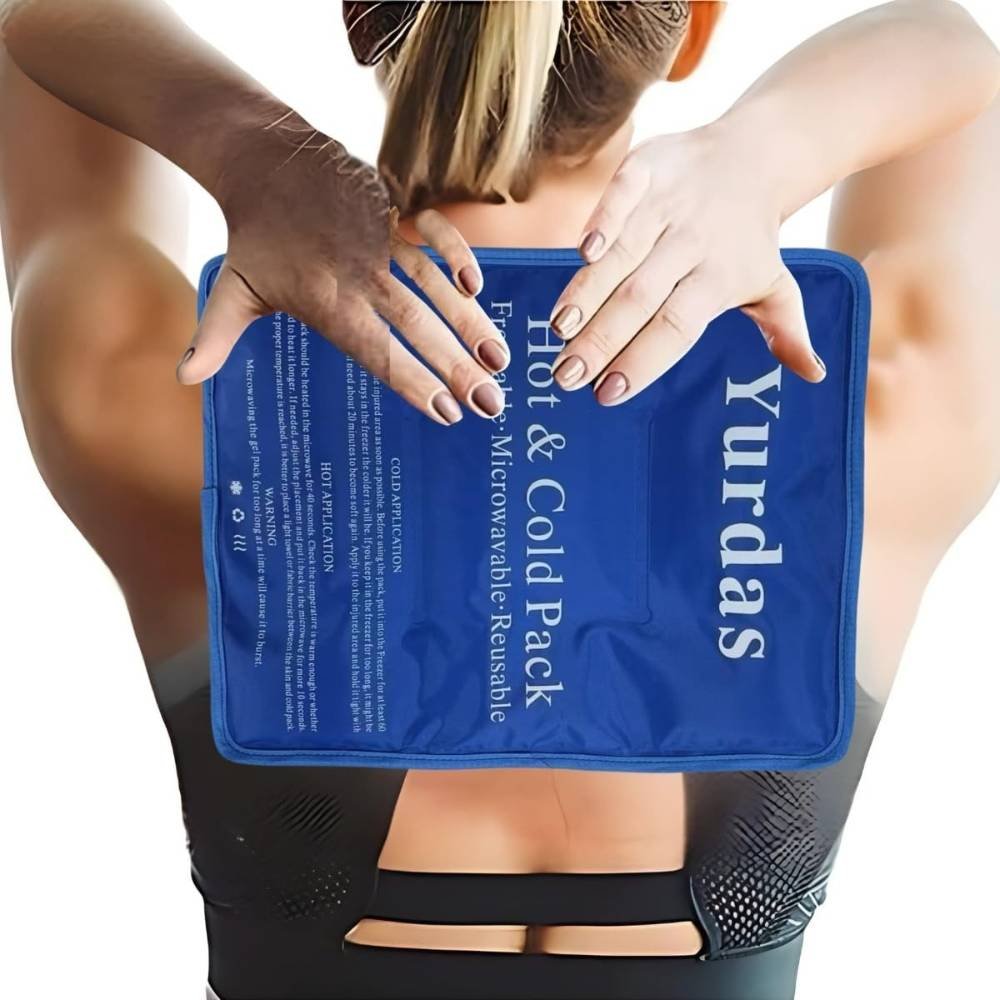 6 (4) Yurdas Large Blue Gel Ice Pack 37x27cm – Reusable Hot & Cold Therapy for Pain Relief with Adjustable Strap - Image 6