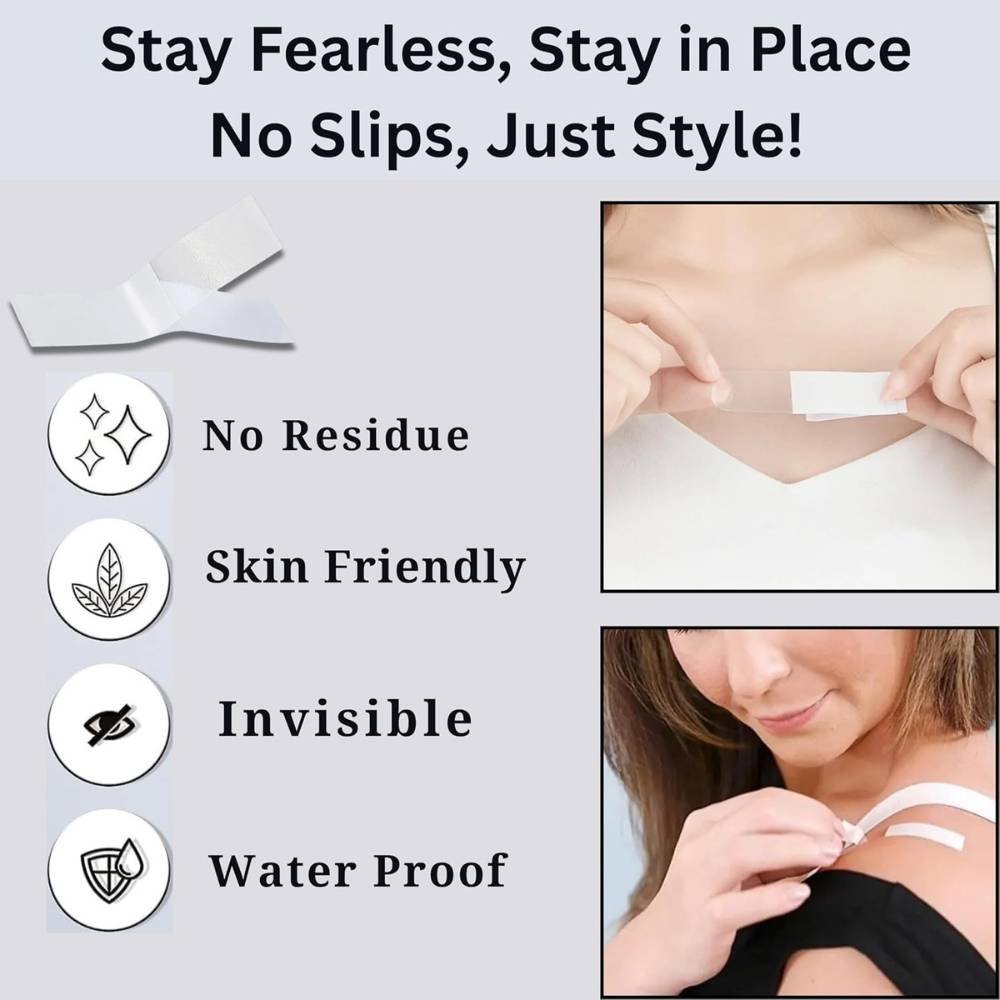 6 (4) Yurdas Double-Sided Body Tape – 100 Strong Adhesive Strips for Skin & Clothing, Invisible Bra & Dress Fashion Tape, Extra Strong Hold - Image 6