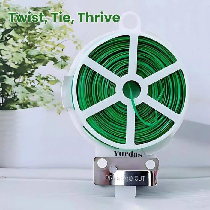 Yurdas 50m Twist Tie Garden Wire with Built-in Cutting Blade – Plant Ties for Climbing Plants, Garden Ties, Vines, Shrubs, Outdoor & Indoor Plant Support - Image 6
