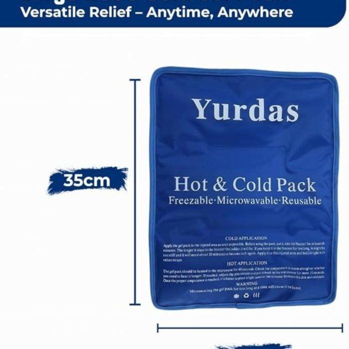 Yurdas Large Blue Gel Ice Pack 37x27cm – Reusable Hot & Cold Therapy for Pain Relief with Adjustable Strap - Image 9